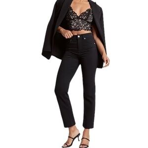 Express Black Super High Rise Slim Ankle Jeans Size 6R